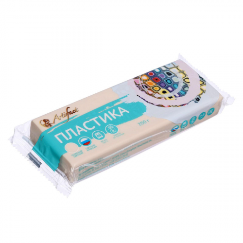 Пластика (пластилин отверждаемый) брус 250 гр (7202-65 телесный светлый) Артефакт