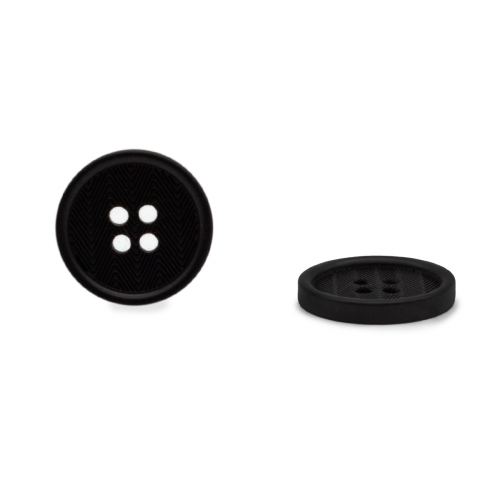 CN A092 Пуговица 32L (20мм) 4 прокола, пластик (Blk-200 (черный)) АЙРИС