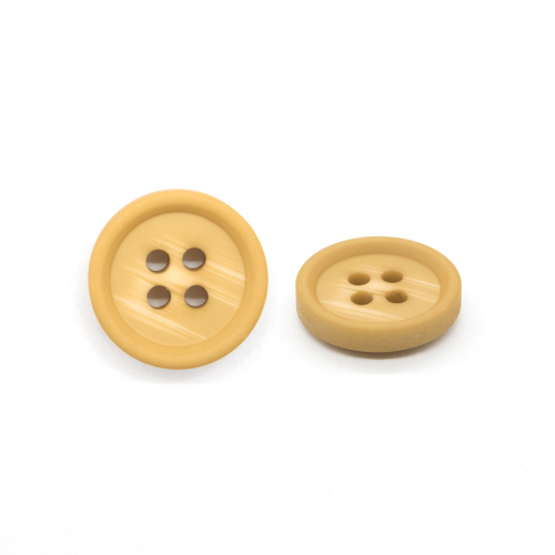 MA112 Пуговица 24L (15мм) 4 прокола, пластик (Beige (бежевый)) АЙРИС