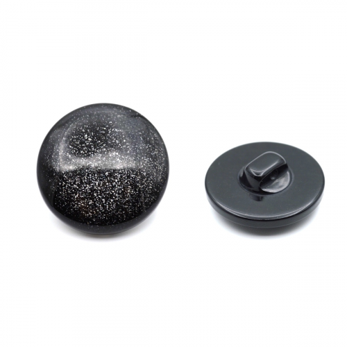 CR P-45 Пуговица 32L (20мм) на ножке, пластик (Blk-02 черный) АЙРИС