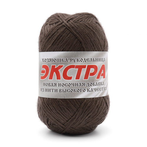 Пряжа для вязания 'Экстра' 50г 245м (100% полипропилен) (коричневый) ЛамаУрал