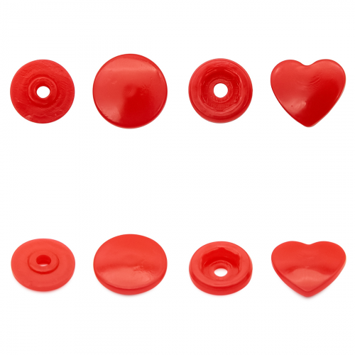 Кнопка трикотажная фигурная 'Сердце' 12,5/10мм пластик (уп.~100шт) NEW STAR (162 красный)