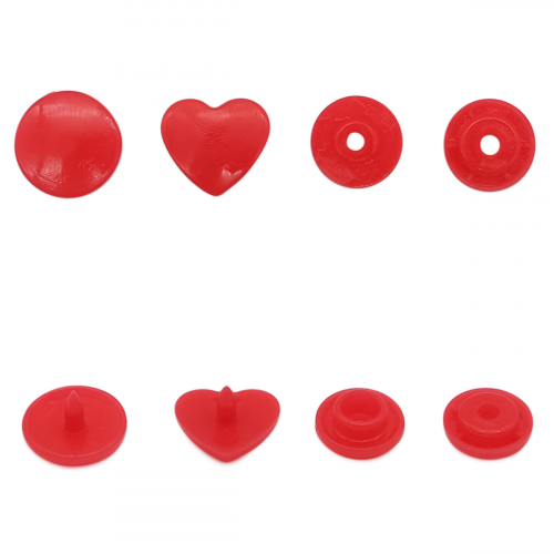 Кнопка трикотажная фигурная 'Сердце' 12,5/10мм пластик (уп.~1000шт) NEW STAR (162 красный)