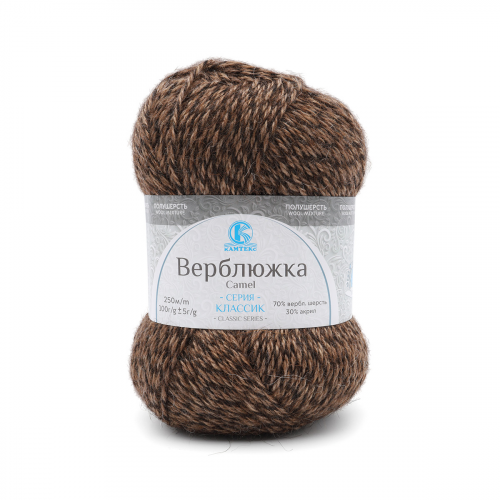 Пряжа Камтекс 'Верблюжка' 100гр. 250м. (70% верблюжья шерсть ,30% акрил) (400 меланж 1) КАМТЕКС