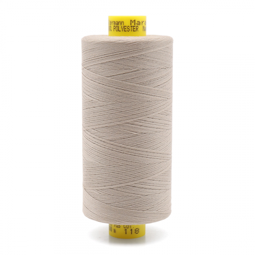 700207 Нить Mara 120/1000 м универсальная, 100% полиэстер Gutermann (118 серый крем) Guetermann