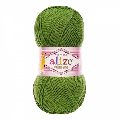 Пряжа ALIZE 'Cotton gold' (55%хлопок,45%акрил)ТУ (35 зеленый) Alize