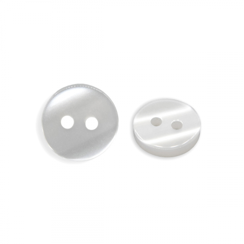 CX K-25 Пуговица 18L (11мм) 2 прокола, пластик (White (белый)) АЙРИС