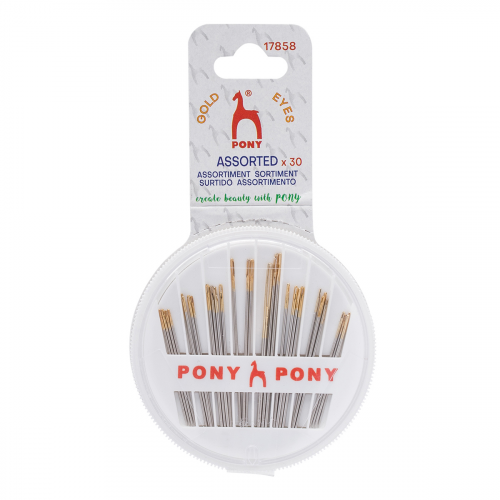 17858 Ассорти игл для шитья и вышивания, 30 шт., в розетке PONY