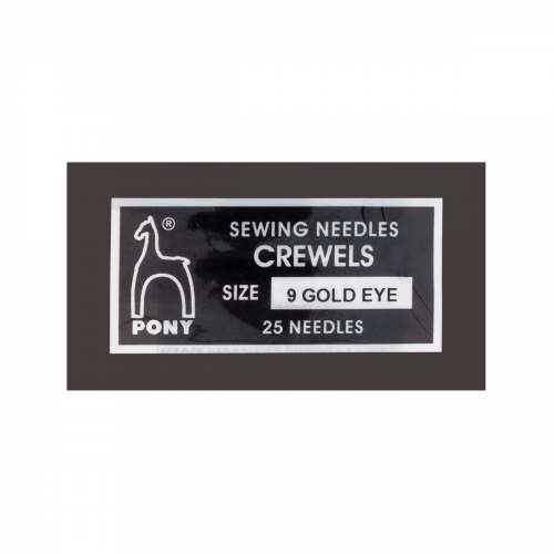 04159 Иглы ручные для вышивания и шитья Crewels с золотым ушком № 11, 25 шт PONY