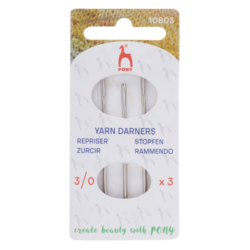 10303 Иглы ручные для штопки Yarn Darners № 3/0, 3 шт PONY