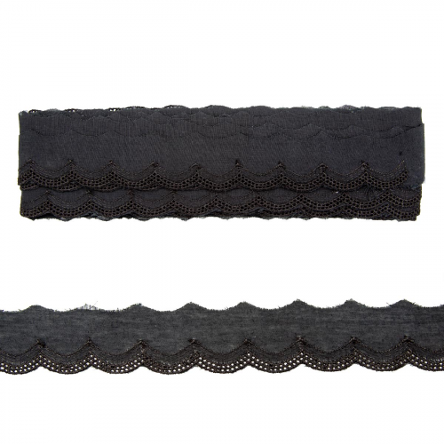 Шитье 3,2см 0570-1182 100% п/э (черный) АЙРИС