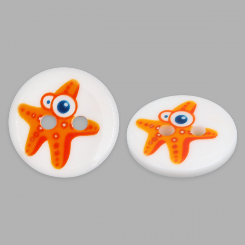 Пуговицы 'Морская звезда' 9RHB9850 18мм, 12шт Magic Buttons