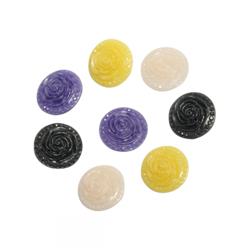 Пуговицы 'Розочки', набор 4 цвета, 8 шт (микс 7) Magic Buttons