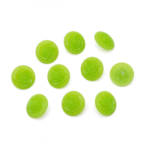 Пуговицы 'Розочки', 10 шт (18 салатовый) Magic Buttons