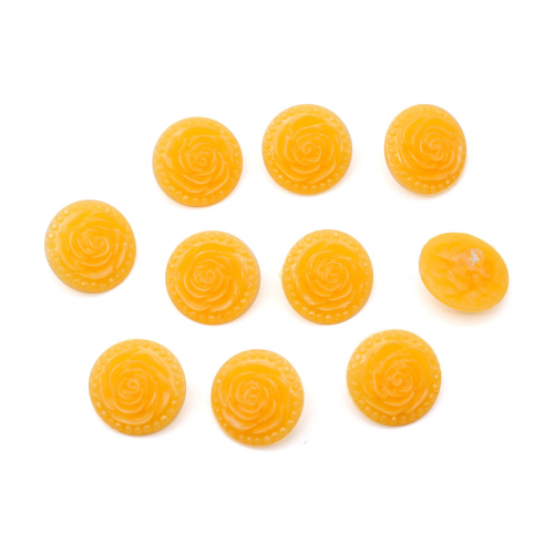 Пуговицы 'Розочки', 10 шт (26 оранжевый) Magic Buttons