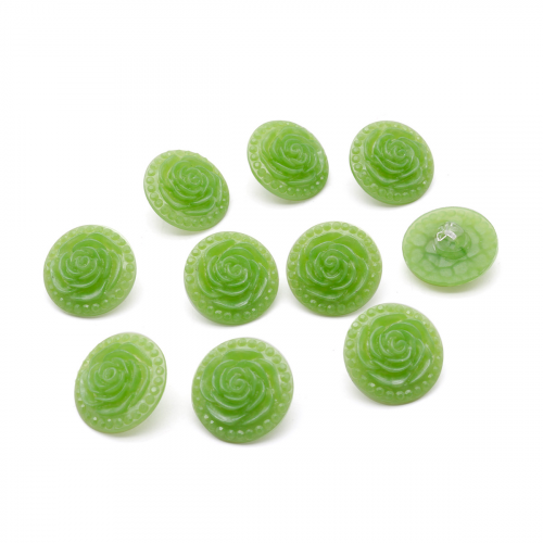 Пуговицы 'Розочки', 10 шт (29 зеленый) Magic Buttons