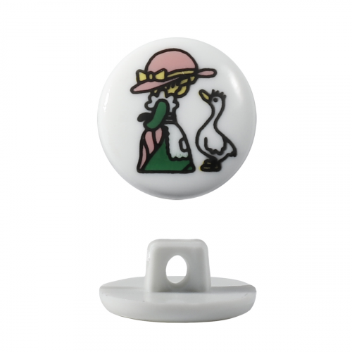 Пуговица 'Девочка' 23L (14,5мм) на ножке, пластик Magic Buttons