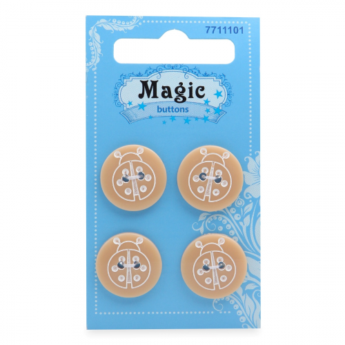 Пуговица, Божья коровка (BBL7C94-28L) 4шт Magic Buttons