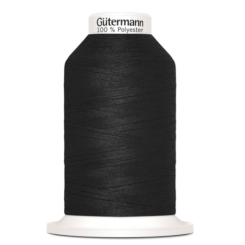 13 Нить Miniking 120/1000 м оверлочная, 100% полиэстер Gutermann 715263 (000 черный) Guetermann