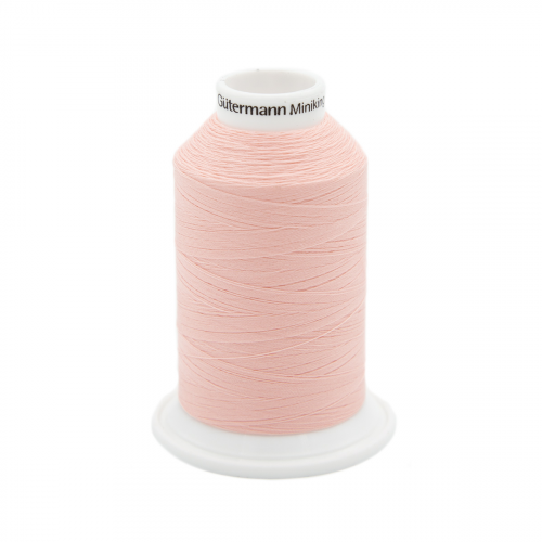 13 Нить Miniking 120/1000 м оверлочная, 100% полиэстер Gutermann 715263 (659 св. персиково-розовый) Guetermann