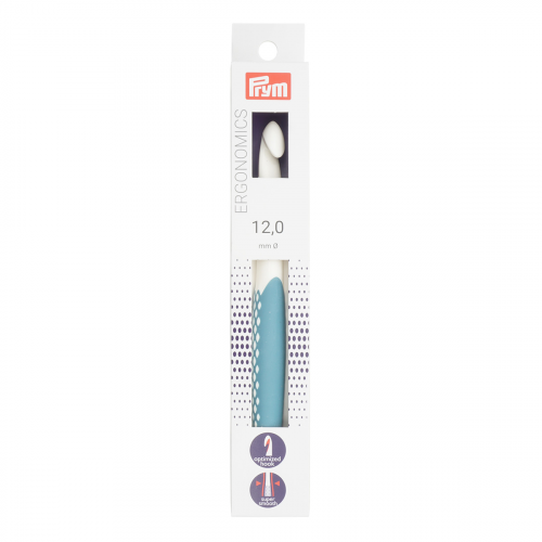 218493 Крючок для вязания 12,0мм/18см, Ergonomics Prym