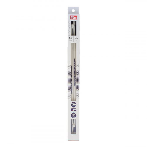 190358 Спицы прямые 6,0мм/35см 2шт, Ergonomics Prym