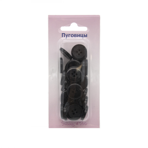 0313-1097А Пуговица 24L 36шт (C580 черный) Hobby&Pro
