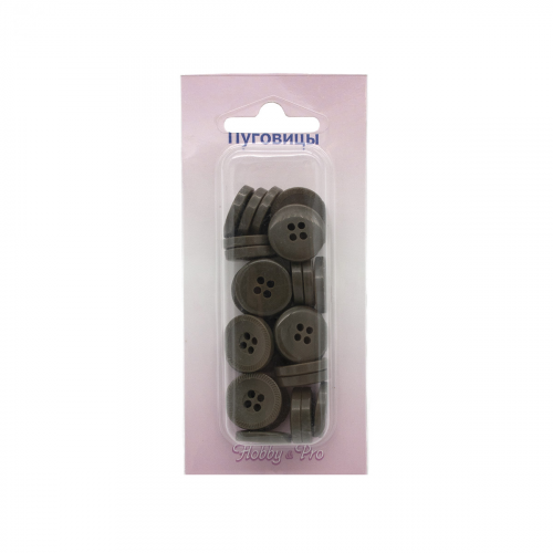 0313-1097А Пуговица 24L 36шт (C242 хаки) Hobby&Pro