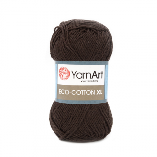 Пряжа YarnArt 'Eco Сotton XL' 200гр 220м (80% хлопок, 20% полиэстер) (777 темно-коричневый)