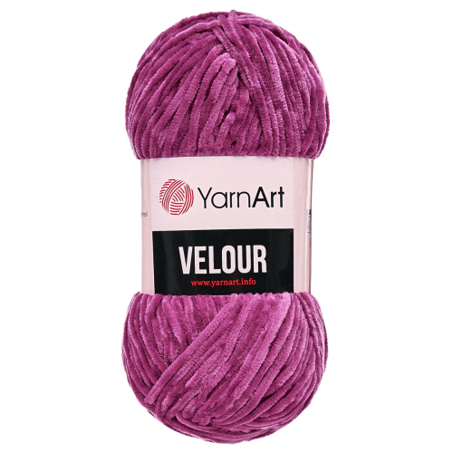 Пряжа YarnArt 'Velour' 100г 170м (100% микрополиэстер) (855 пурпурный)
