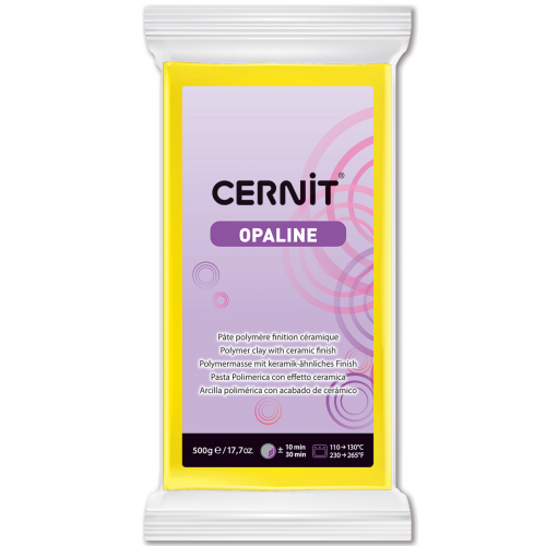 CE0880500 Пластика полимерная запекаемая 'Cernit OPALINE' 500 гр. (717 желтый)
