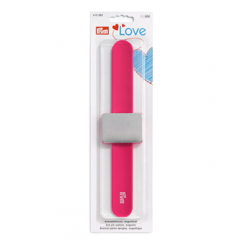 610283 Игольница магнитная на руку ярко-розовая, Love Prym