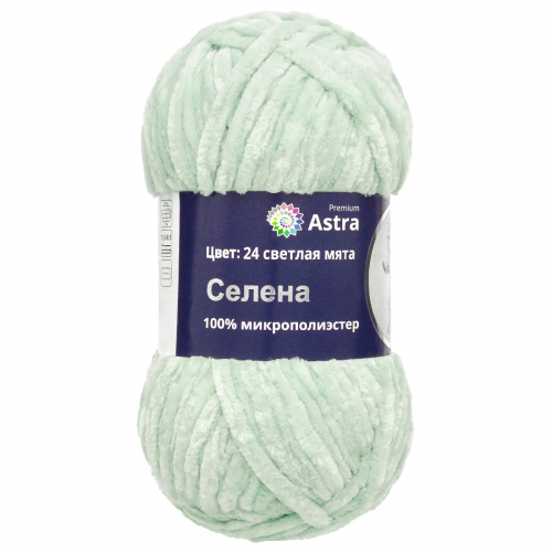 Пряжа Astra Premium 'Селена' 100гр. 68м (100% микрополиэстер) (24 светлая мята)