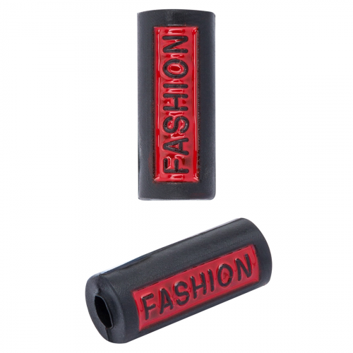 3AR433 Наконечник 'Fashion' 20мм, пластик, цвет черн/красн АЙРИС