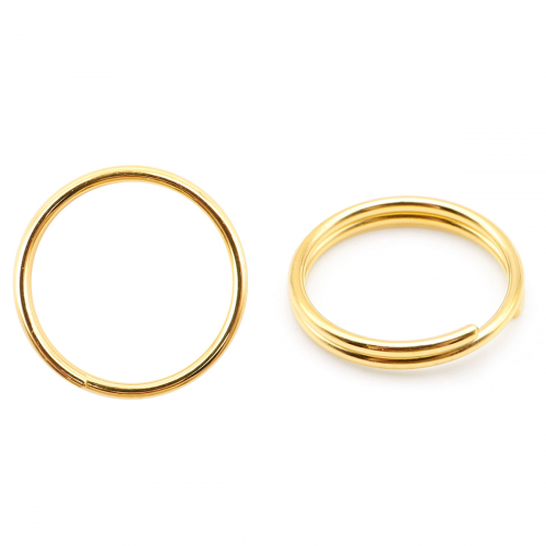 4AR257/258 Кольцо соединительное двойное, 10мм, 50шт/упак, Astra&Craft (яркое золото)
