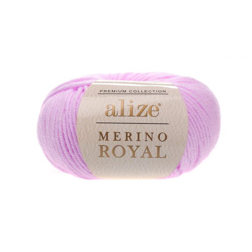 Пряжа Alize 'Merino Royal' 50г 100м (100% шерсть) (474 светлая орхидея)