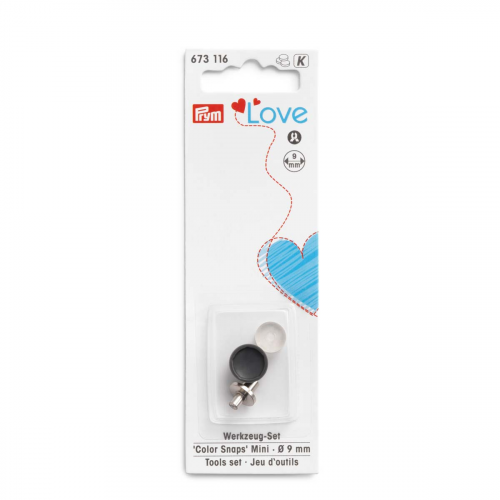 673116 Набор инструментов для установки кнопок Color Snaps Mini 9 мм, Love Prym