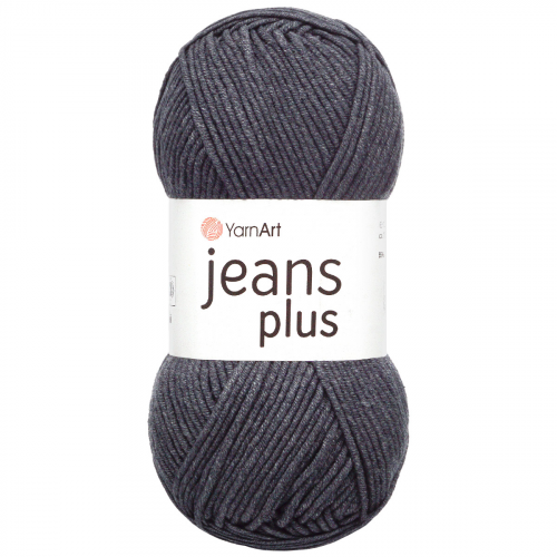 Пряжа YarnArt 'Jeans Plus' 100гр 160м (55% хлопок, 45% полиакрил) (28 графит)