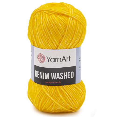 Пряжа YarnArt 'Denim Washed' 50гр 130м (70% хлопок, 30% акрил) (901 жетый)