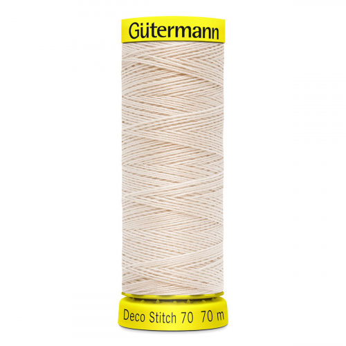 05 Нить Deco Stitch 70 для декоративных швов, 70м, 100% п/э Gutermann 702160 (802 молочно-бежевый) Guetermann