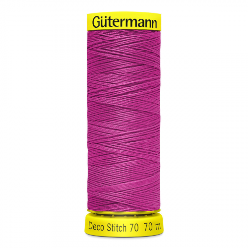 05 Нить Deco Stitch 70 для декоративных швов, 70м, 100% п/э Gutermann 702160 (733 розовая фуксия) Guetermann