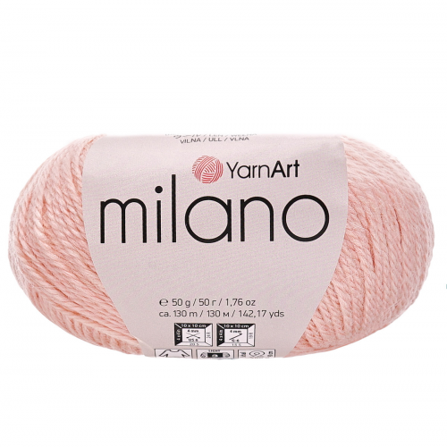 Пряжа YarnArt 'Milano' 50гр 130м (8% альпака, 20% шерсть, 8% вискоза, 64% акрил) (853 розовый)