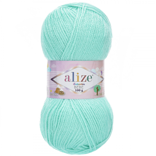 Пряжа ALIZE 'SEKERIM BEBE' 100гр. 320м (100% акрил) (19 светло-зеленый) Alize