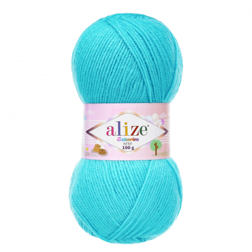 Пряжа ALIZE 'SEKERIM BEBE' 100гр. 320м (100% акрил) (287 бирюзовый) Alize