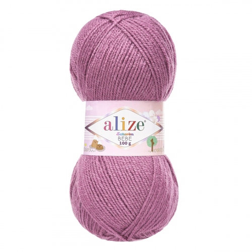 Пряжа ALIZE 'SEKERIM BEBE' 100гр. 320м (100% акрил) (28 ярко -сухая роза) Alize