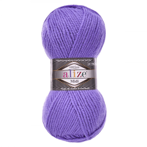 Пряжа ALIZE 'SUPERLANA MIDI' 100гр. 170м (25% Шерсть - 75% Акрил) (851 барвинок) Alize
