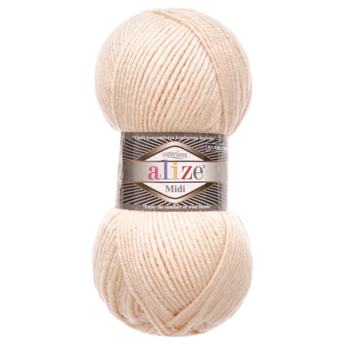 Пряжа ALIZE 'SUPERLANA MIDI' 100гр. 170м (25% Шерсть - 75% Акрил) (310 шампань) Alize
