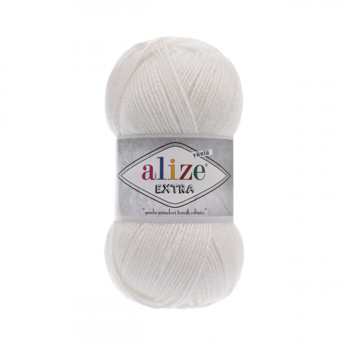 Пряжа ALIZE 'EXTRA' 100гр. 220м (100% Акрил) (55 белый) Alize
