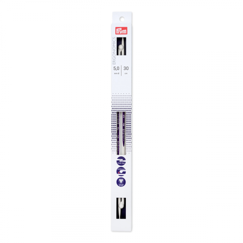 190306 Спицы прямые 5,0мм/30см 2шт, Ergonomics Prym