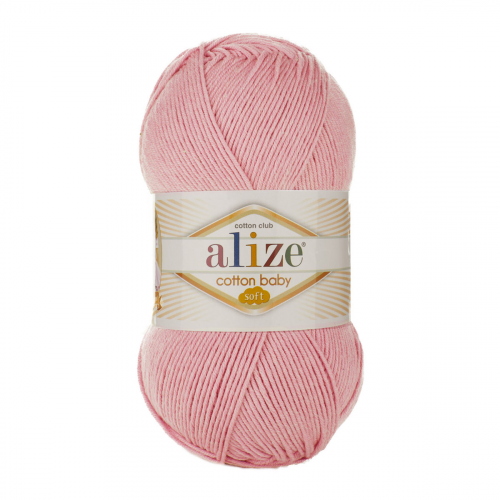 Пряжа ALIZE 'COTTON BABY SOFT ' 100гр. 270м (50% Хлопок - 50% Акрил) (161 пудра) Alize